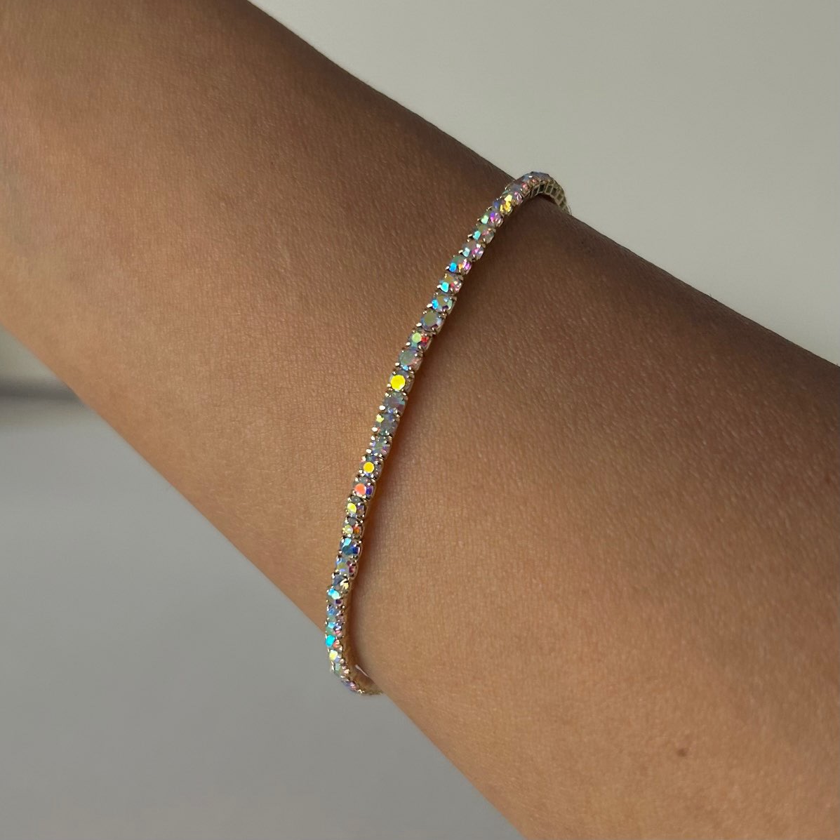 Rhinestone Bracelet - Light Pink