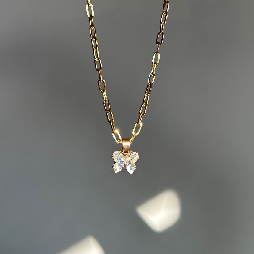 Butterfly Necklace - Crystal