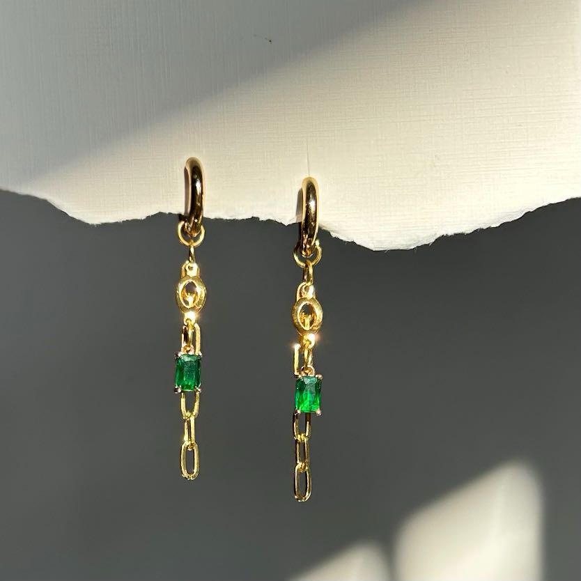 Bella Earrings - Green