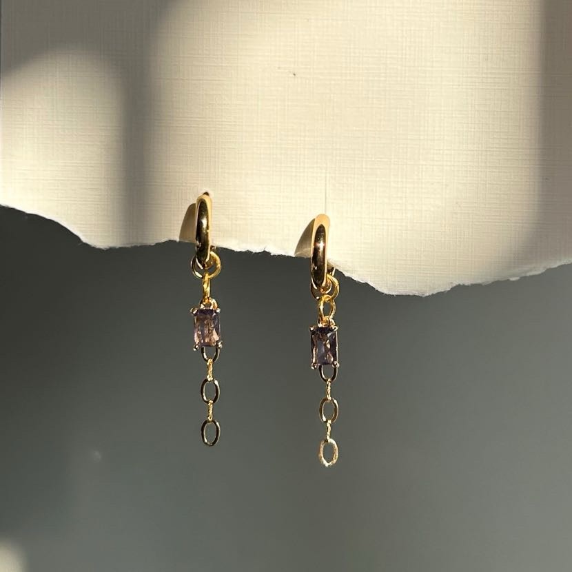 Bella Earrings - Purple