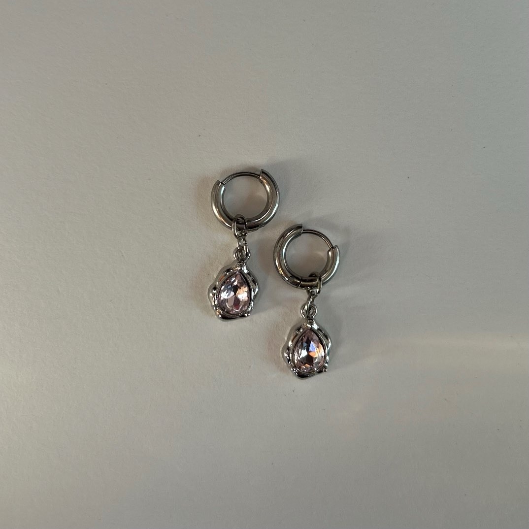 Pink Drop Earrings
