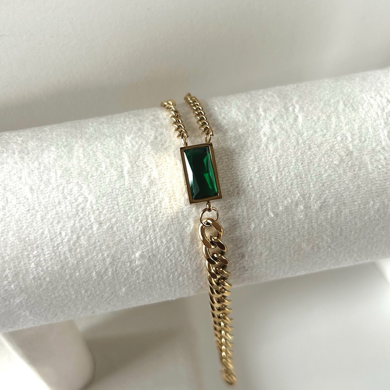 Emerald Bar Bracelet