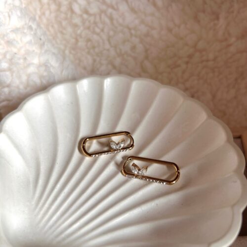 Dainty Butterfly Hoops