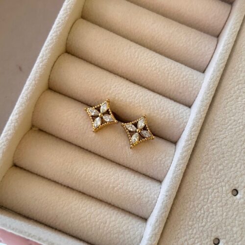 Floral Frame Studs (Ball-Back)