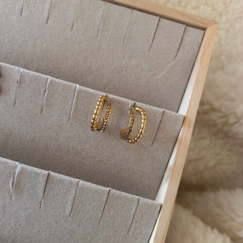 Twist Huggie Hoops