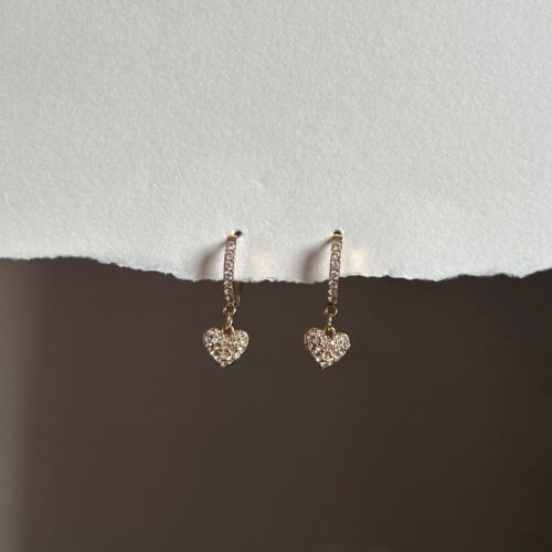 Glitter Heart Huggies