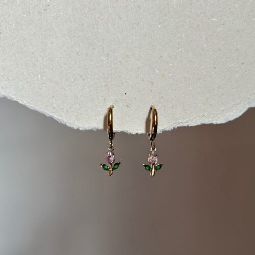 Pink Tulip Earrings